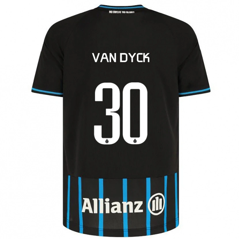 Danxen Hombre Camiseta Nell Van Dyck #30 Negro Azul 1ª Equipación 2025/26 La Camisa