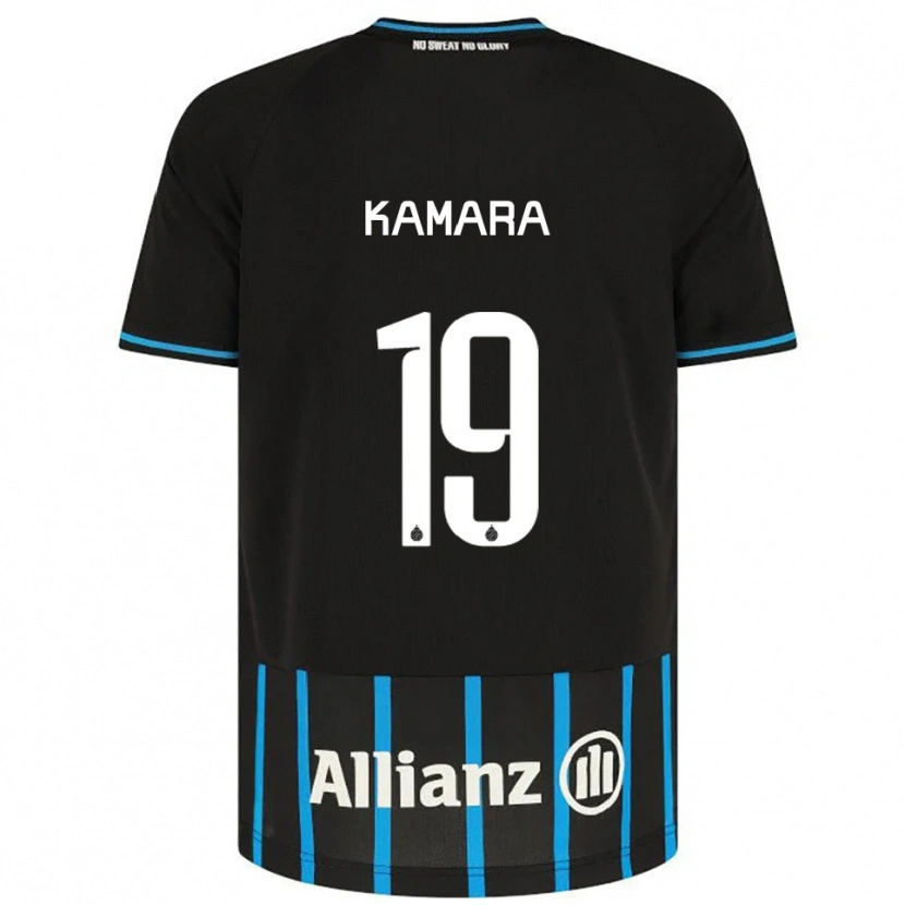 Danxen Hombre Camiseta Al-Hassan Kamara #19 Negro Azul 1ª Equipación 2025/26 La Camisa