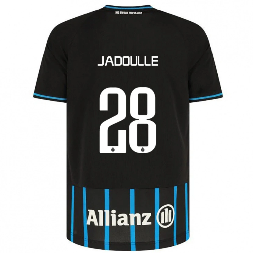 Danxen Hombre Camiseta Romane Jadoulle #28 Negro Azul 1ª Equipación 2025/26 La Camisa