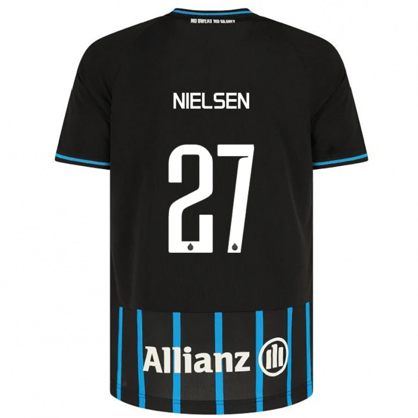 Danxen Hombre Camiseta Casper Nielsen #27 Negro Azul 1ª Equipación 2025/26 La Camisa