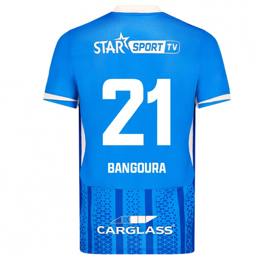 Danxen Hombre Camiseta Ibrahima Sory Bangoura #21 Azul Blanco 1ª Equipación 2025/26 La Camisa