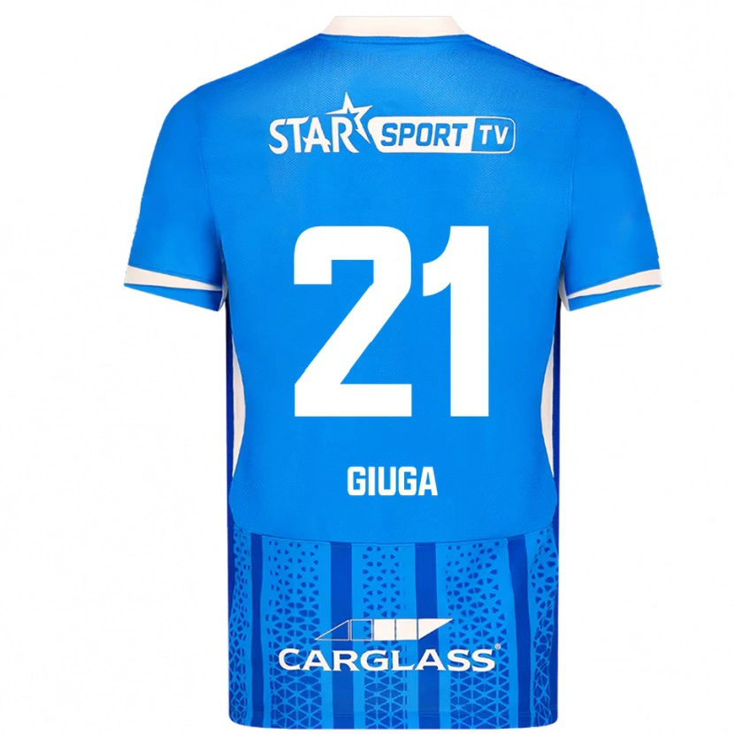 Danxen Hombre Camiseta Anissa Giuga #21 Azul Blanco 1ª Equipación 2025/26 La Camisa
