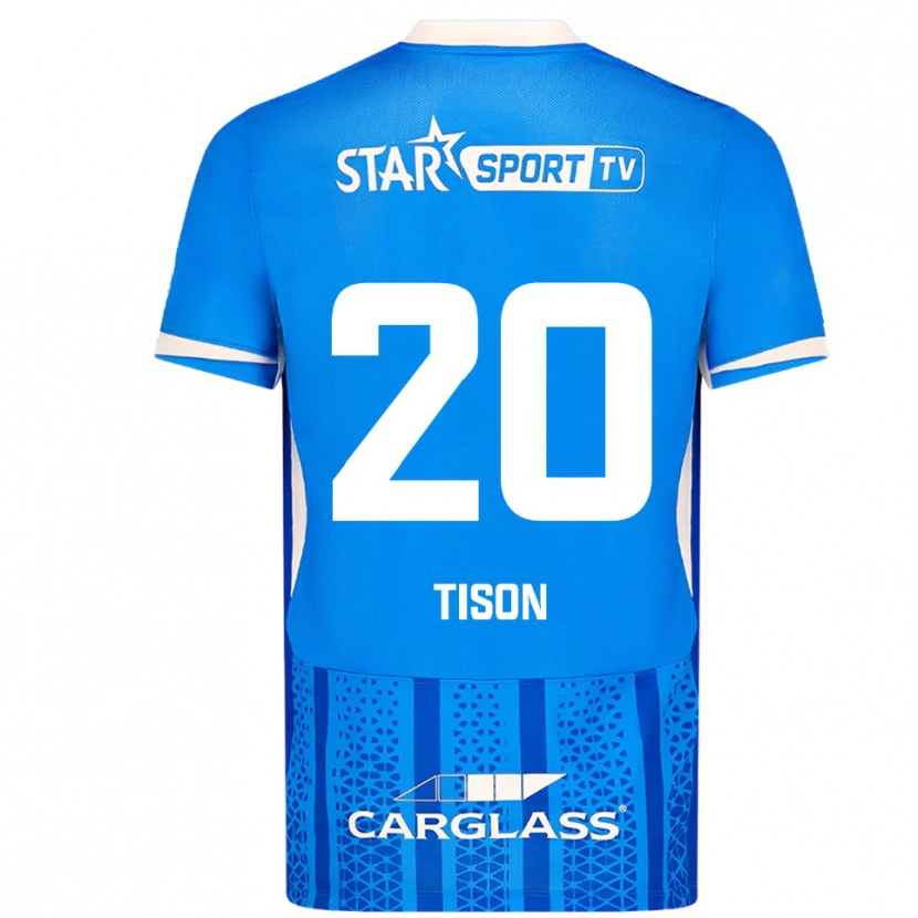 Danxen Hombre Camiseta Charlotte Tison #20 Azul Blanco 1ª Equipación 2025/26 La Camisa