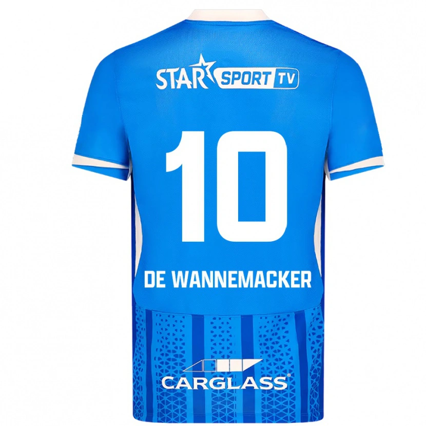 Danxen Hombre Camiseta August De Wannemacker #10 Azul Blanco 1ª Equipación 2025/26 La Camisa