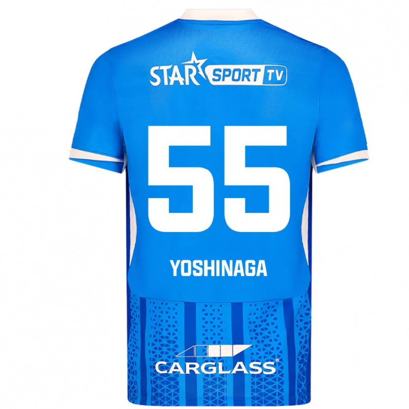 Danxen Hombre Camiseta Yumeki Yoshinaga #55 Azul Blanco 1ª Equipación 2025/26 La Camisa