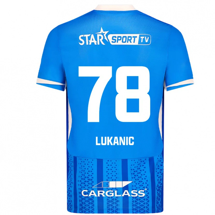 Danxen Hombre Camiseta Luka Lukanic #78 Azul Blanco 1ª Equipación 2025/26 La Camisa