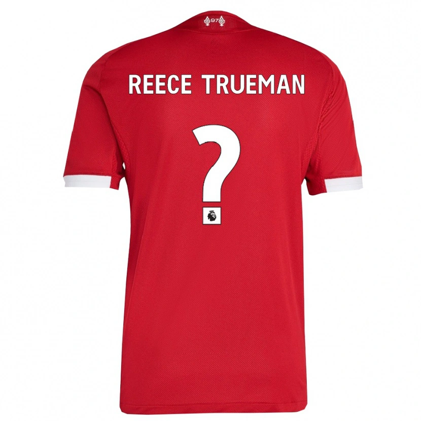 Danxen Hombre Camiseta Reece Trueman #0 Rojo Blanco 1ª Equipación 2025/26 La Camisa