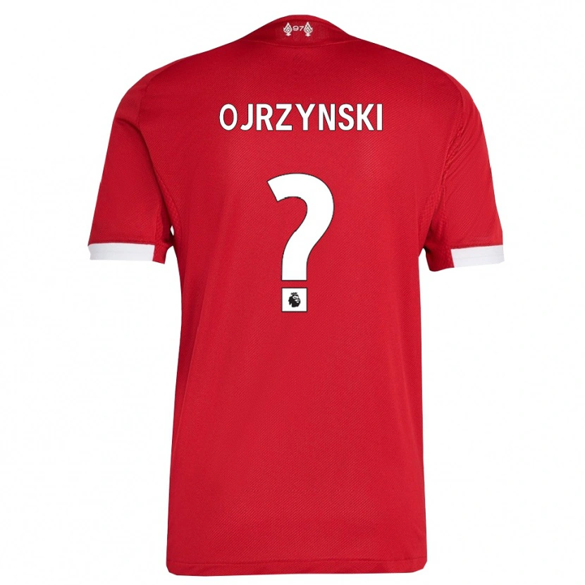 Danxen Hombre Camiseta Jakub Ojrzynski #0 Rojo Blanco 1ª Equipación 2025/26 La Camisa