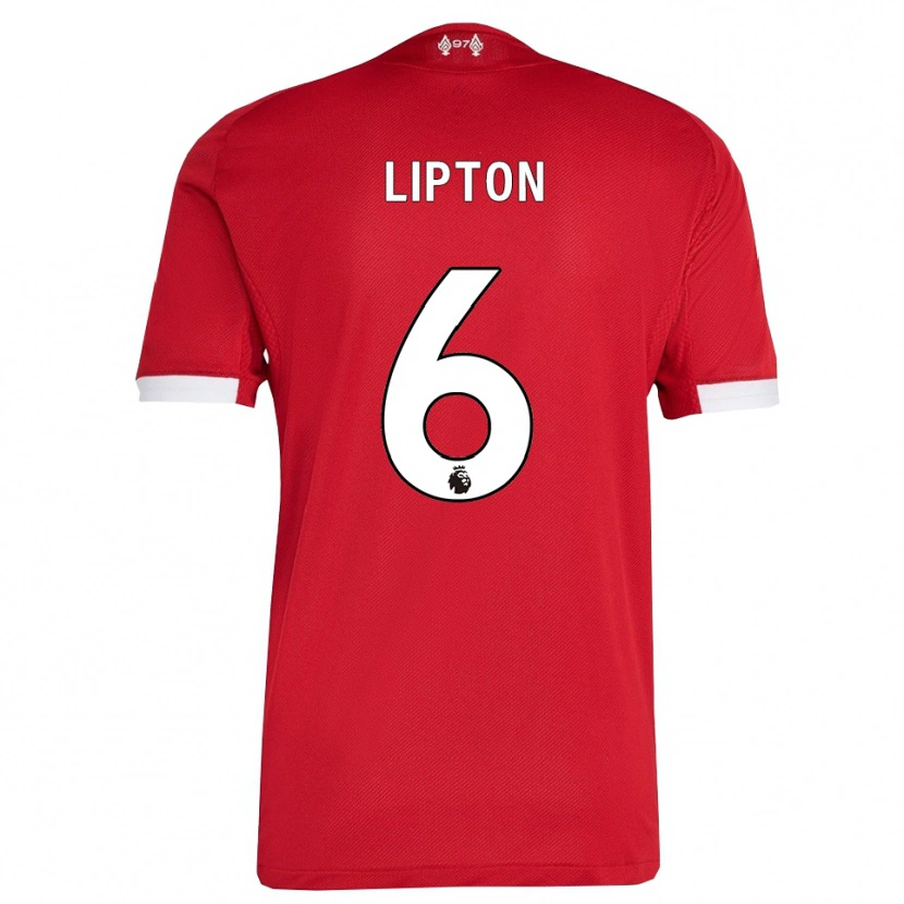 Danxen Hombre Camiseta Joe Lipton #6 Rojo Blanco 1ª Equipación 2025/26 La Camisa