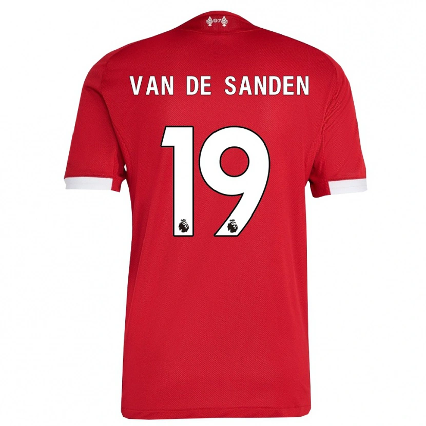 Danxen Hombre Camiseta Shanice Van De Sanden #19 Rojo Blanco 1ª Equipación 2025/26 La Camisa