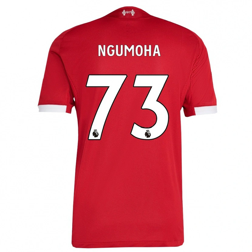 Danxen Hombre Camiseta Rio Ngumoha #73 Rojo Blanco 1ª Equipación 2025/26 La Camisa