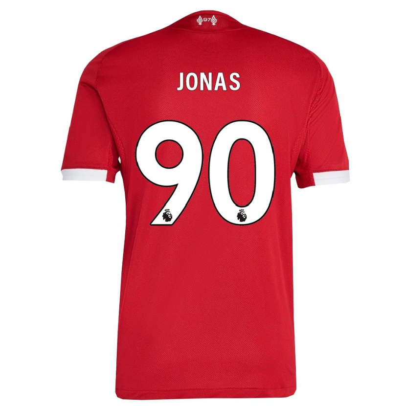 Danxen Hombre Camiseta Lee Jonas #90 Rojo Blanco 1ª Equipación 2025/26 La Camisa