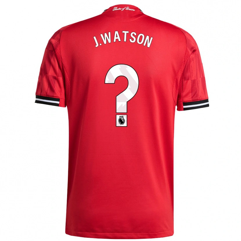 Danxen Hombre Camiseta Jacob Watson #0 Rojo Negro Blanco 1ª Equipación 2025/26 La Camisa