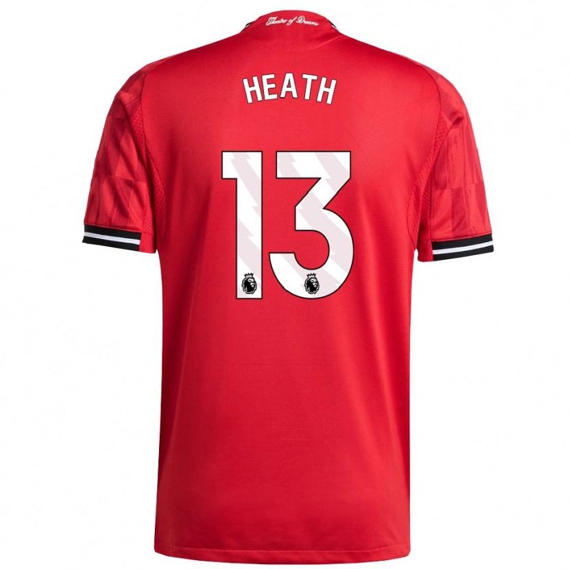 Danxen Hombre Camiseta Fred Heath #13 Rojo Negro Blanco 1ª Equipación 2025/26 La Camisa