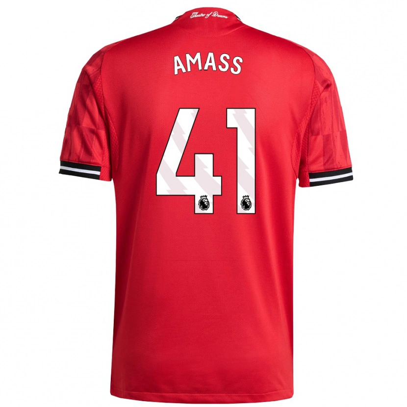 Danxen Hombre Camiseta Harry Amass #41 Rojo Negro Blanco 1ª Equipación 2025/26 La Camisa