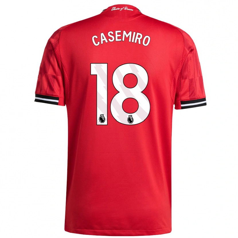 Danxen Hombre Camiseta Casemiro #18 Rojo Negro Blanco 1ª Equipación 2025/26 La Camisa