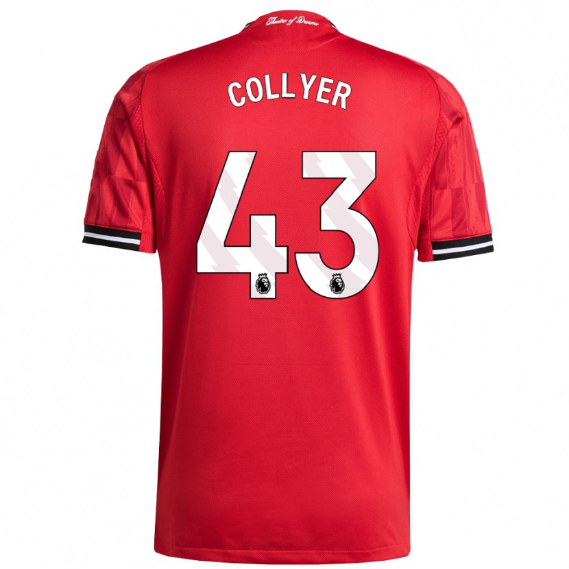 Danxen Hombre Camiseta Toby Collyer #43 Rojo Negro Blanco 1ª Equipación 2025/26 La Camisa