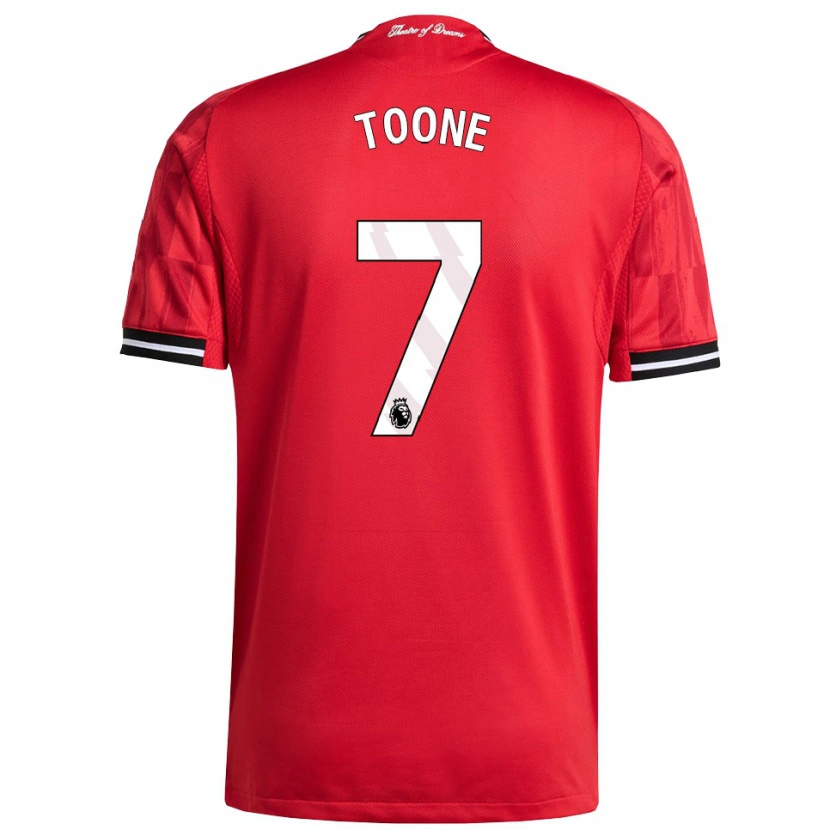Danxen Hombre Camiseta Ella Toone #7 Rojo Negro Blanco 1ª Equipación 2025/26 La Camisa