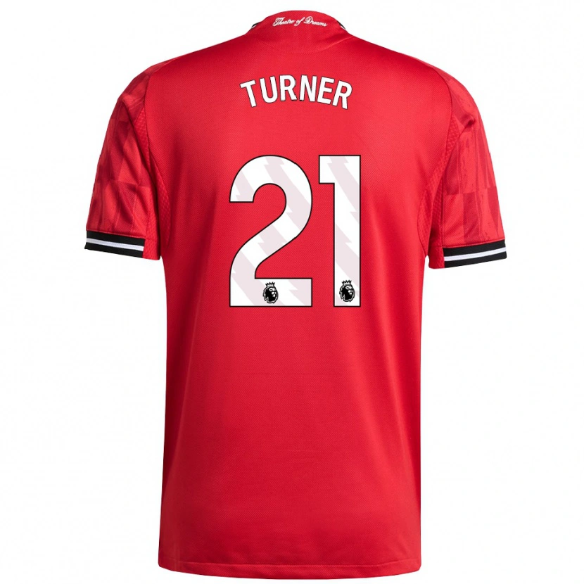 Danxen Hombre Camiseta Millie Turner #21 Rojo Negro Blanco 1ª Equipación 2025/26 La Camisa