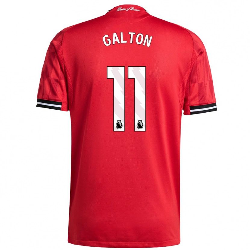 Danxen Hombre Camiseta Leah Galton #11 Rojo Negro Blanco 1ª Equipación 2025/26 La Camisa