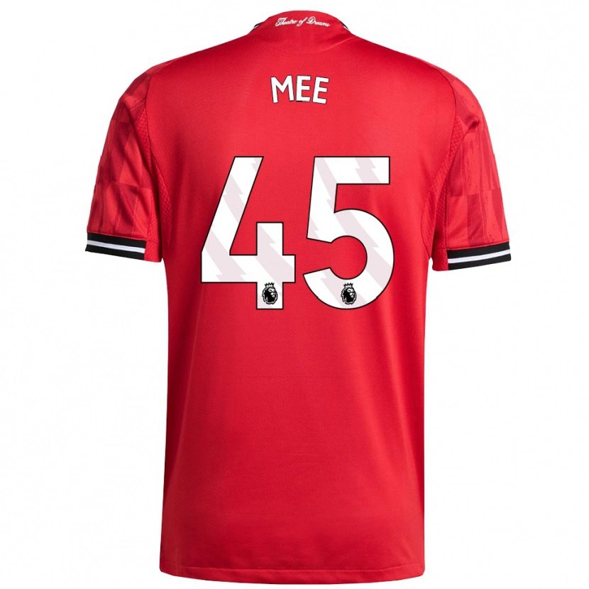 Danxen Hombre Camiseta Dermot Mee #45 Rojo Negro Blanco 1ª Equipación 2025/26 La Camisa