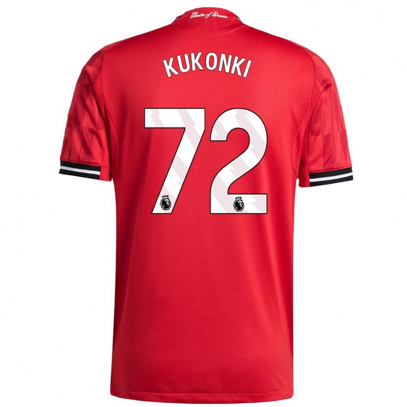 Danxen Hombre Camiseta Godwill Kukonki #72 Rojo Negro Blanco 1ª Equipación 2025/26 La Camisa