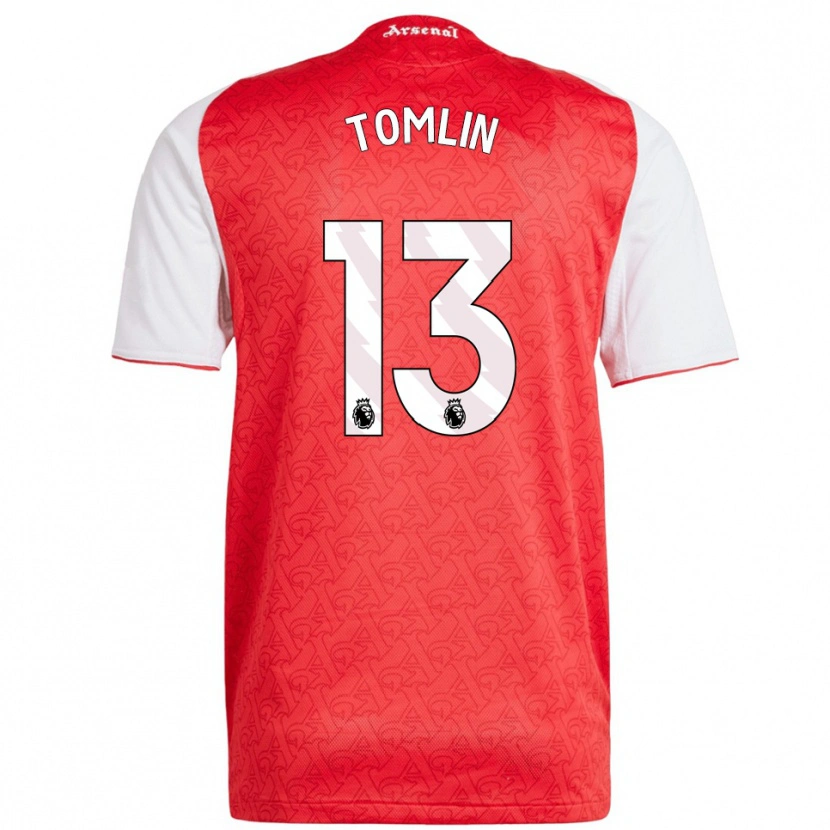 Danxen Hombre Camiseta Jack Tomlin #13 Rojo Blanco 1ª Equipación 2025/26 La Camisa