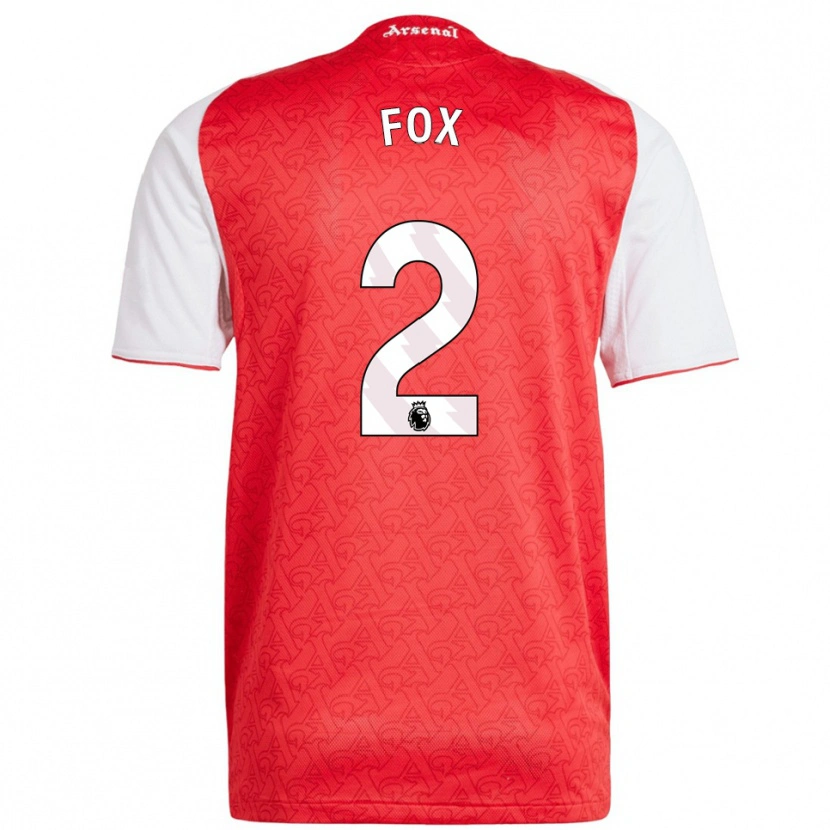 Danxen Hombre Camiseta Emily Fox #2 Rojo Blanco 1ª Equipación 2025/26 La Camisa