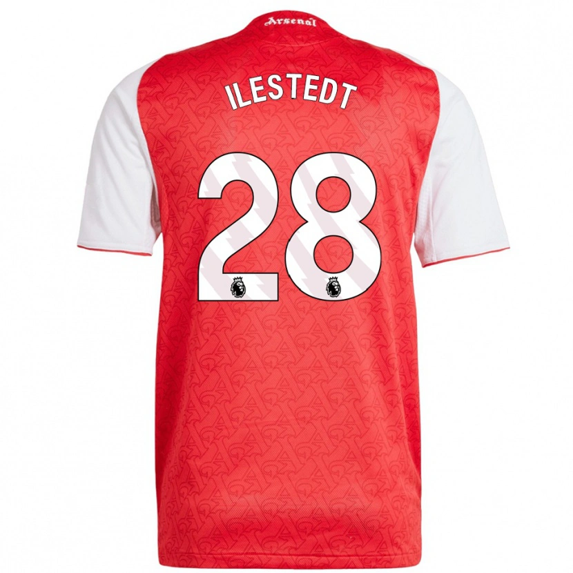 Danxen Hombre Camiseta Amanda Ilestedt #28 Rojo Blanco 1ª Equipación 2025/26 La Camisa