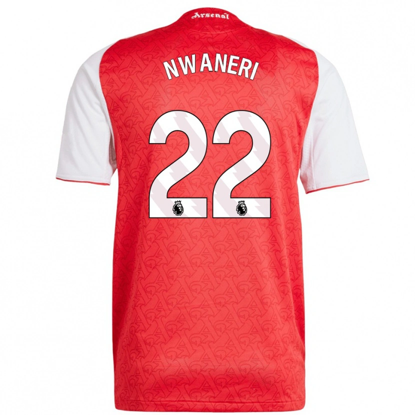 Danxen Hombre Camiseta Ethan Nwaneri #22 Rojo Blanco 1ª Equipación 2025/26 La Camisa