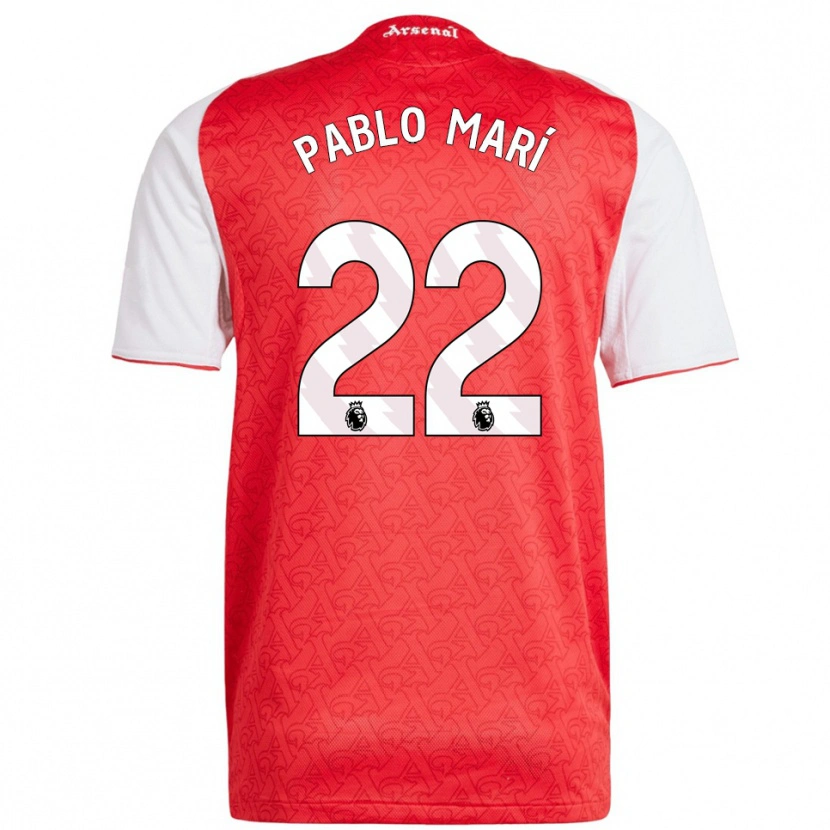 Danxen Hombre Camiseta Pablo Mari #22 Rojo Blanco 1ª Equipación 2025/26 La Camisa