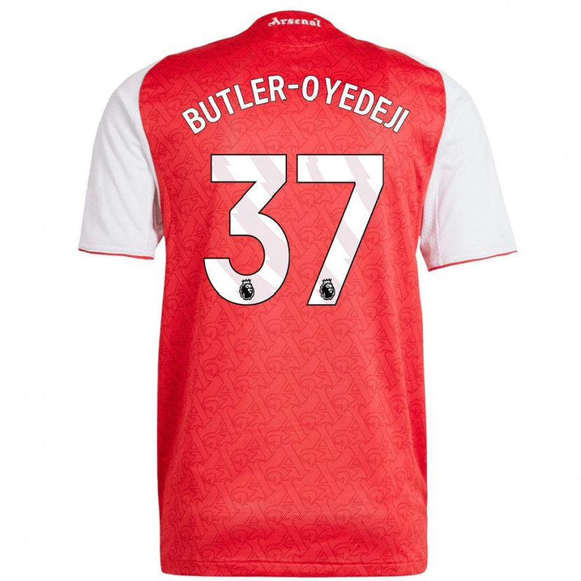 Danxen Hombre Camiseta Nathan Butler-Oyedeji #37 Rojo Blanco 1ª Equipación 2025/26 La Camisa