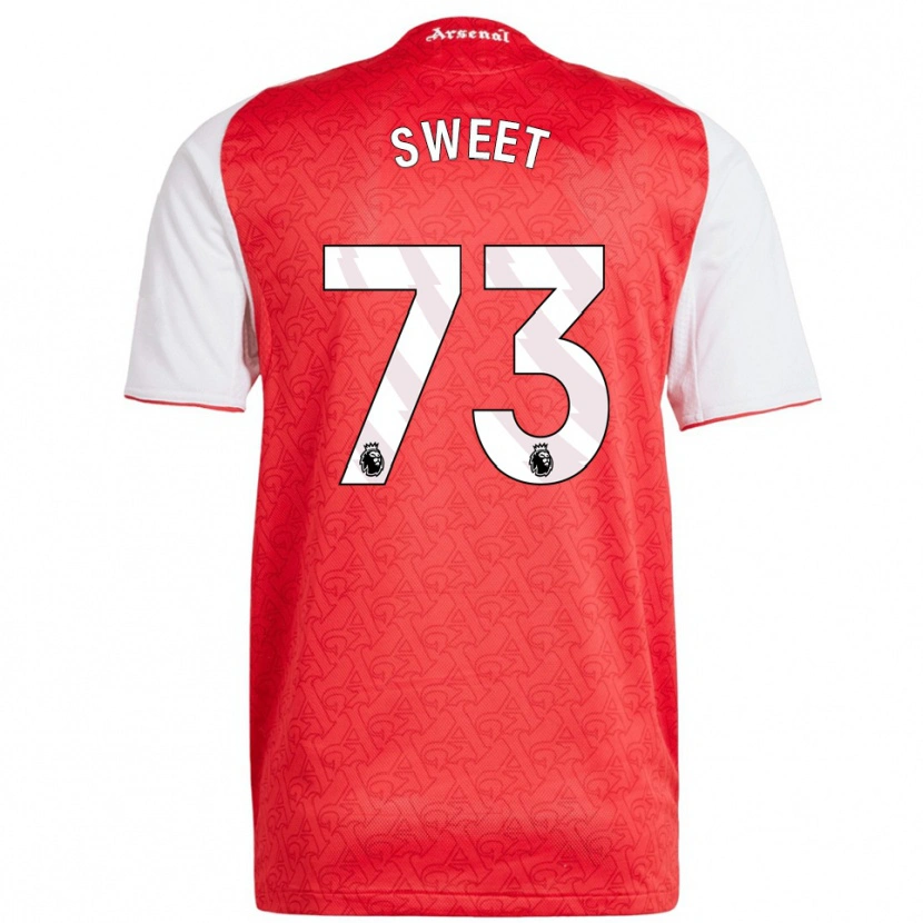 Danxen Hombre Camiseta James Sweet #73 Rojo Blanco 1ª Equipación 2025/26 La Camisa