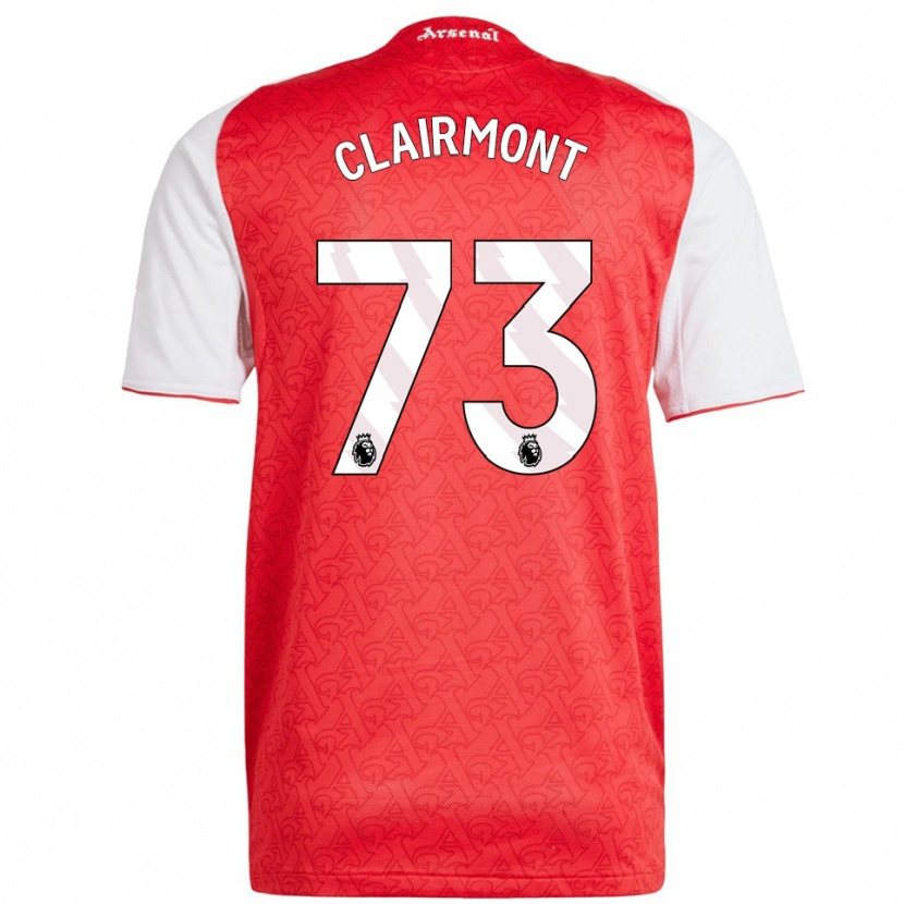 Danxen Hombre Camiseta Reece Clairmont #73 Rojo Blanco 1ª Equipación 2025/26 La Camisa