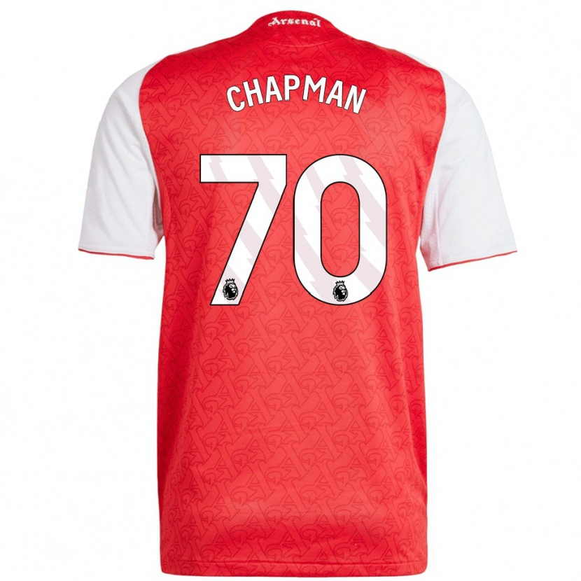 Danxen Hombre Camiseta Samuel Chapman #70 Rojo Blanco 1ª Equipación 2025/26 La Camisa