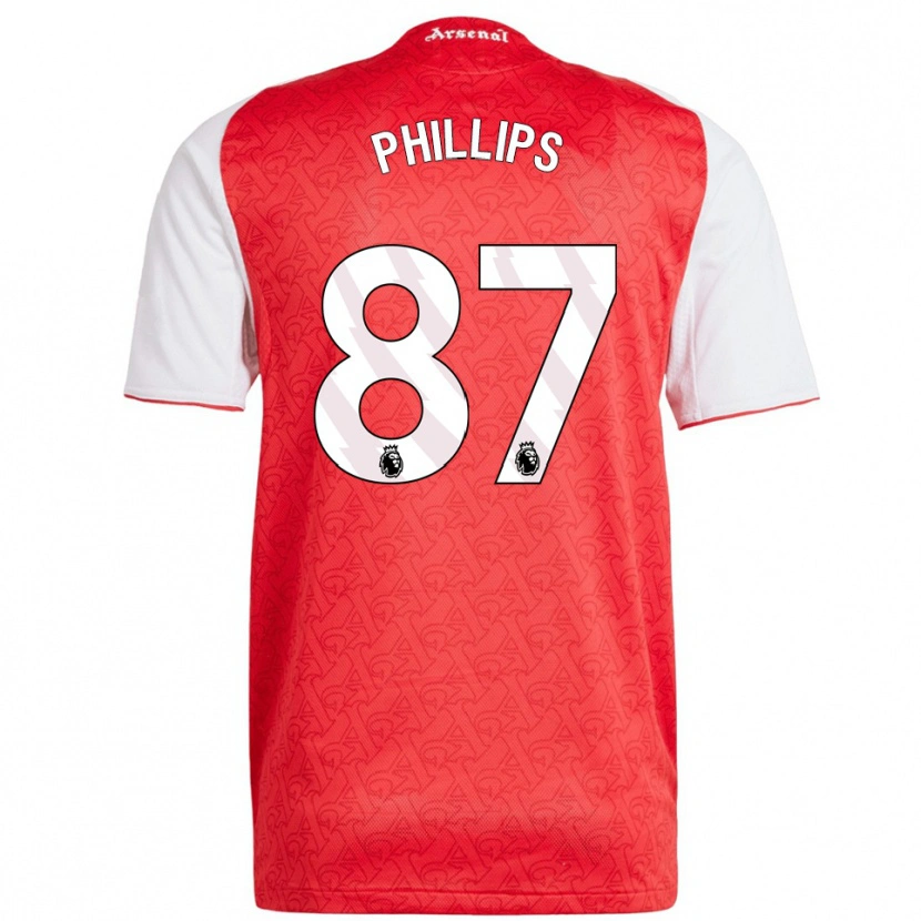 Danxen Hombre Camiseta Bowen Phillips #87 Rojo Blanco 1ª Equipación 2025/26 La Camisa