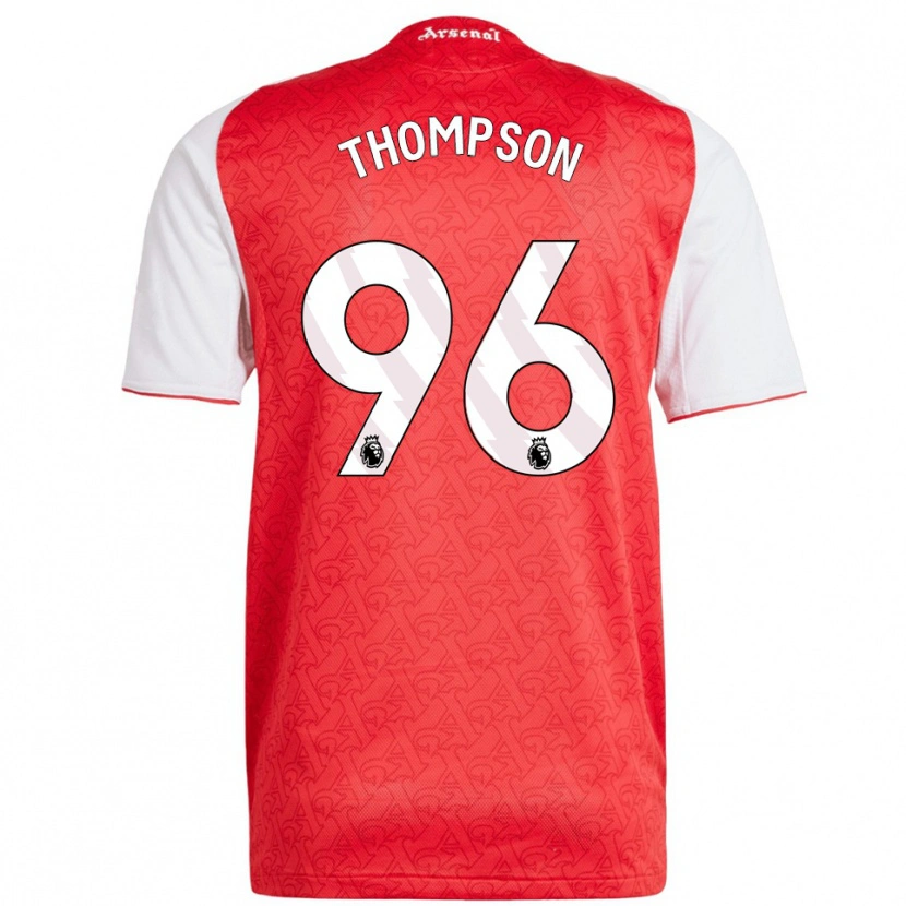 Danxen Hombre Camiseta Kyran Thompson #96 Rojo Blanco 1ª Equipación 2025/26 La Camisa