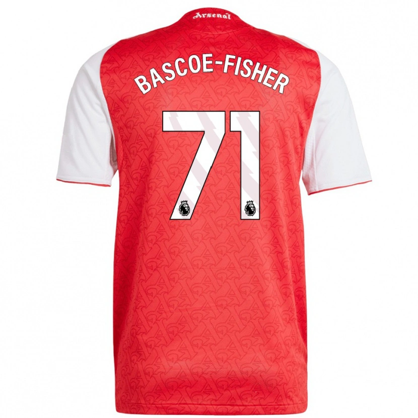 Danxen Hombre Camiseta Jakai Bascoe-Fisher #71 Rojo Blanco 1ª Equipación 2025/26 La Camisa
