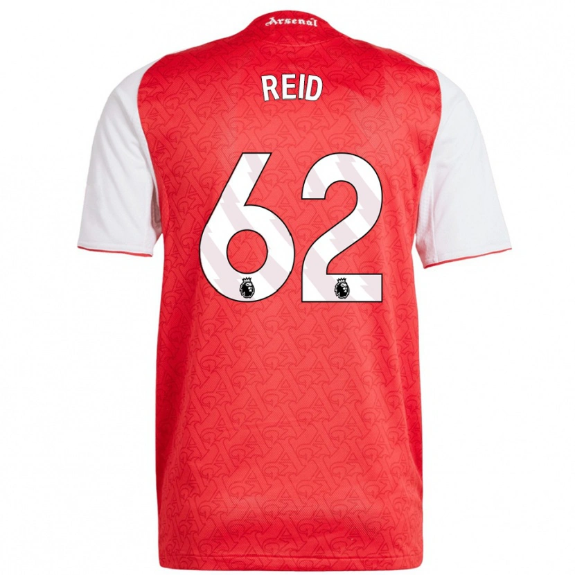 Danxen Hombre Camiseta Katie Reid #62 Rojo Blanco 1ª Equipación 2025/26 La Camisa