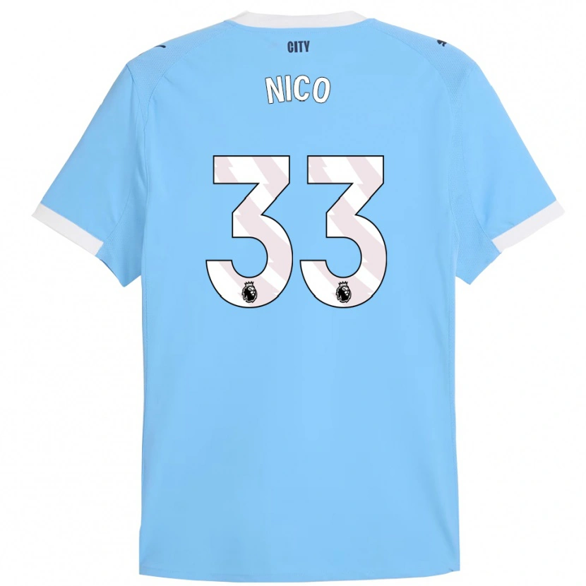 Danxen Hombre Camiseta Nico O'reilly #33 Celeste Blanco 1ª Equipación 2025/26 La Camisa