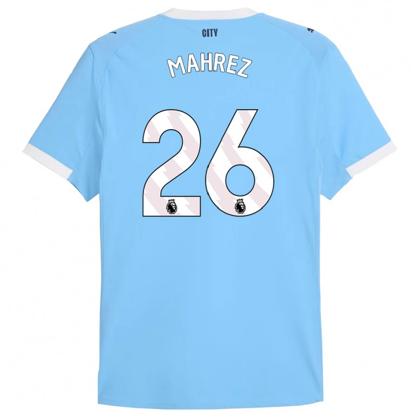 Danxen Hombre Camiseta Riyad Mahrez #26 Celeste Blanco 1ª Equipación 2025/26 La Camisa