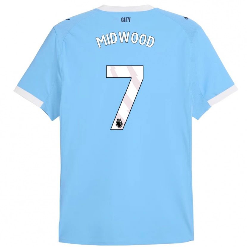 Danxen Hombre Camiseta Kylan Midwood #7 Celeste Blanco 1ª Equipación 2025/26 La Camisa