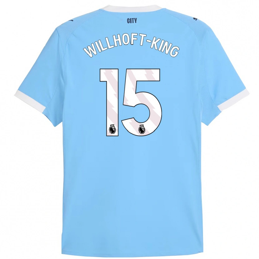 Danxen Hombre Camiseta Han Willhoft-King #15 Celeste Blanco 1ª Equipación 2025/26 La Camisa