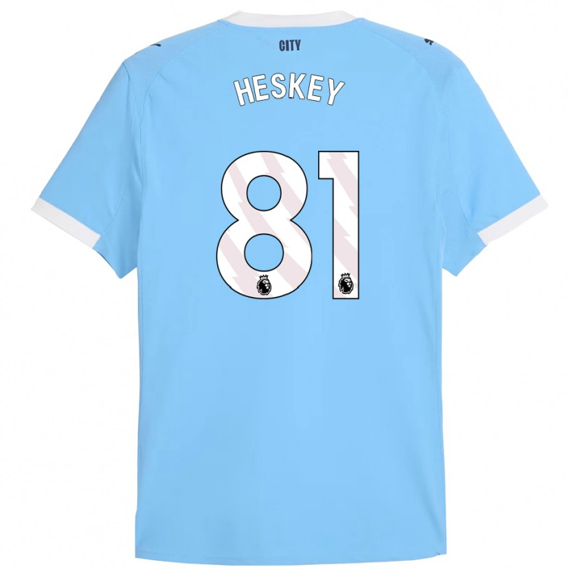 Danxen Hombre Camiseta Jaden Heskey #81 Celeste Blanco 1ª Equipación 2025/26 La Camisa