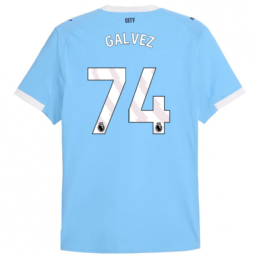 Danxen Hombre Camiseta Tomas Galvez #74 Celeste Blanco 1ª Equipación 2025/26 La Camisa