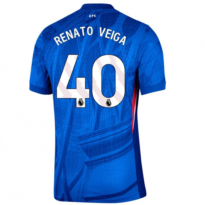 Danxen Hombre Camiseta Renato Veiga #40 Azul Blanco 1ª Equipación 2025/26 La Camisa