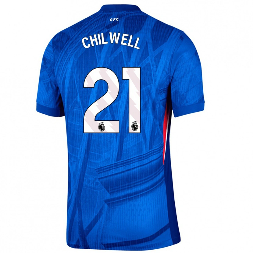 Danxen Hombre Camiseta Ben Chilwell #21 Azul Blanco 1ª Equipación 2025/26 La Camisa