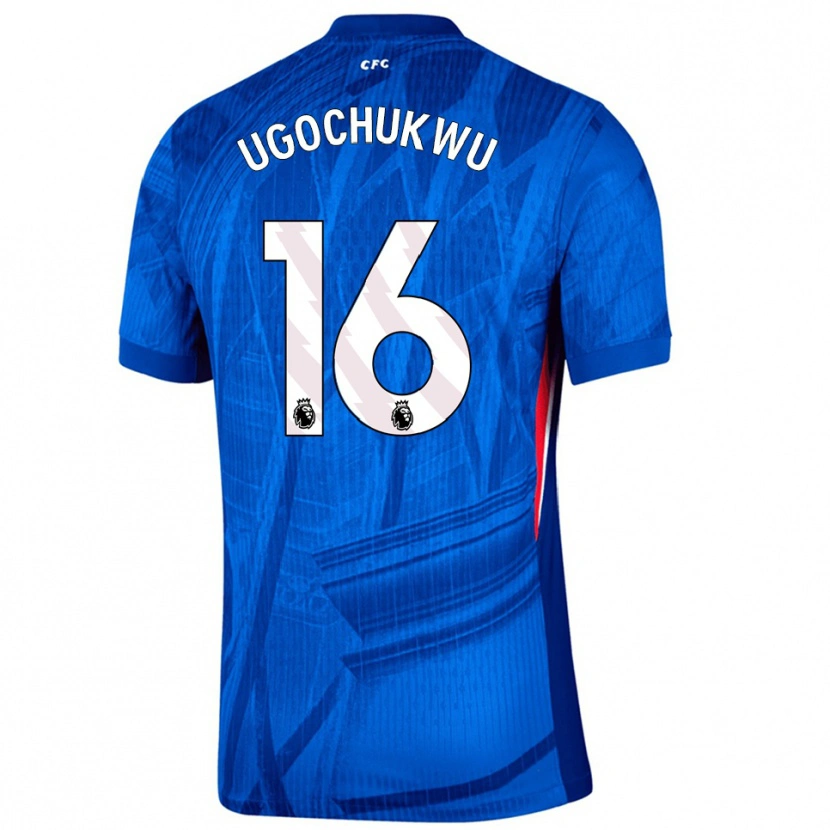 Danxen Hombre Camiseta Lesley Ugochukwu #16 Azul Blanco 1ª Equipación 2025/26 La Camisa