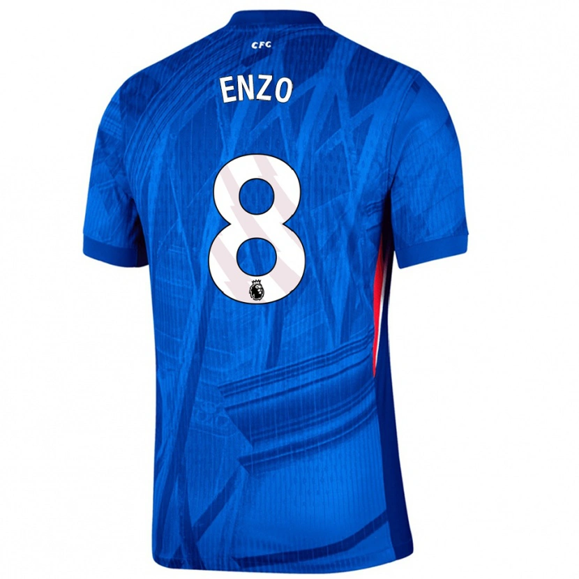 Danxen Hombre Camiseta Enzo Fernández #8 Azul Blanco 1ª Equipación 2025/26 La Camisa
