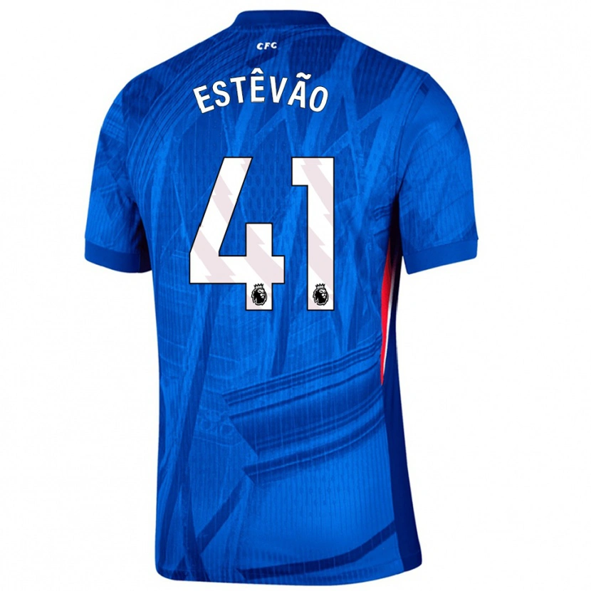Danxen Hombre Camiseta Estêvão #41 Azul Blanco 1ª Equipación 2025/26 La Camisa